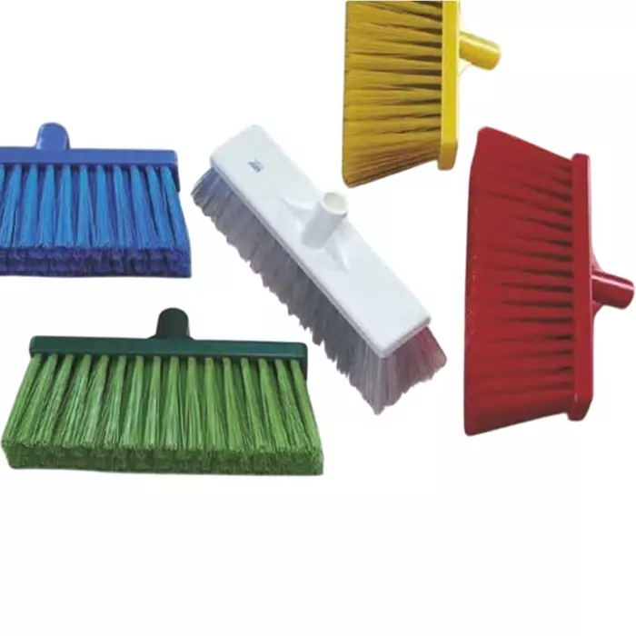 VIKAN Broom Red with PET Bristles for Food Industry Wet Floors, 29154