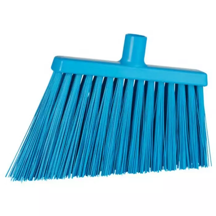 VIKAN Broom Red With Polyester, Polypropylene & Stainless Steel Bristles for Food Industry Wet Floors, 29144