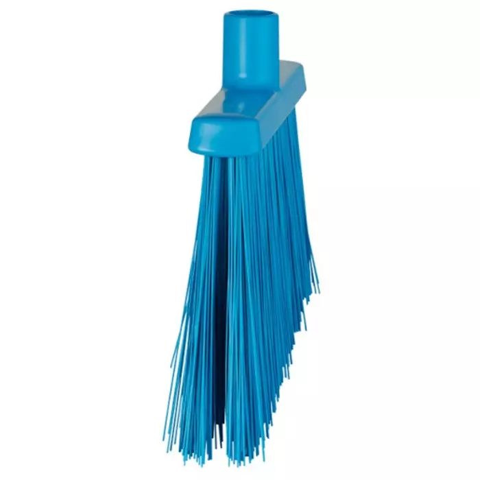 VIKAN Broom Red With Polyester, Polypropylene & Stainless Steel Bristles for Food Industry Wet Floors, 29144