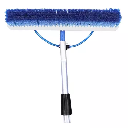 TetraClean Solar Panel Cleaning Brush Soft Nylon Bristles with Aluminium Handle Blue 3 & 6 m Long