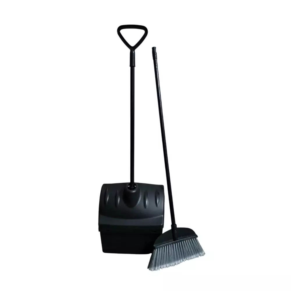 GENERIC Dustpan with Brush Set (Jobby) Plastic Assorted Color Standard Grip Handle for Cleaning (Pack of 5 Set)