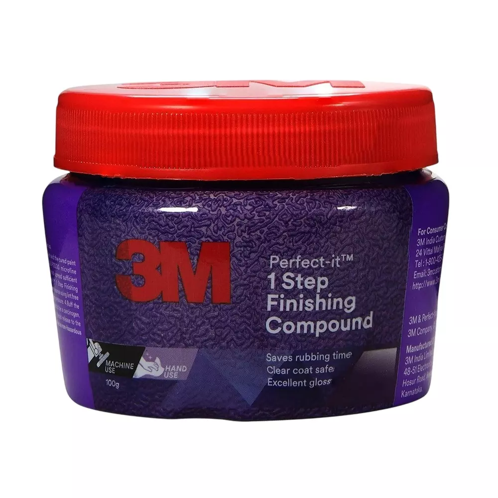3M 1-Step Finishing Compound Aluminium Oxide Coarse Wax 100 g, (Pack of 24 Pcs)