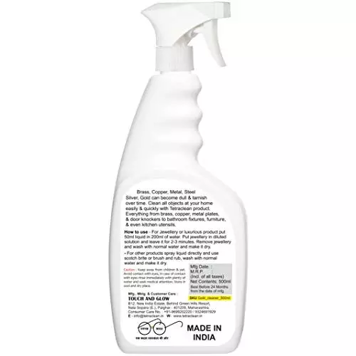 TetraClean Cleaner & Polisher 500 ml Unscented Paraben Free Non-Caustic, Plant-Based Ingredients for Polishing and Shine Restoration