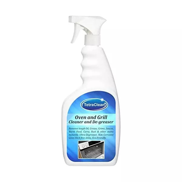TetraClean Oven & Grill Cleaner and De-Greaser 500 ml Unscented Non-Corrosive, Eco-Friendly for For Home & Commercial Use