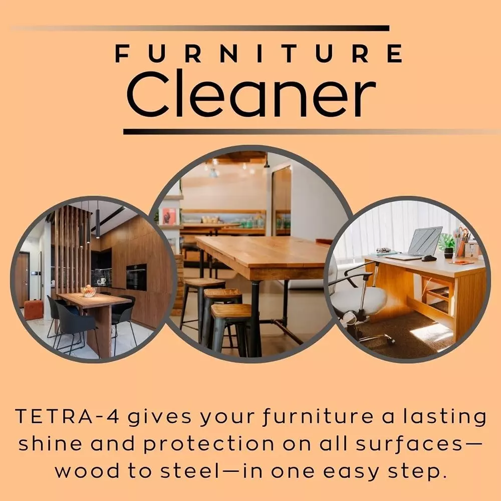 TetraClean 5 L Furniture Maintainer Polish Fresh Scent for Wood, Leather, Steel, Laminate & Plastic, Tetra_4