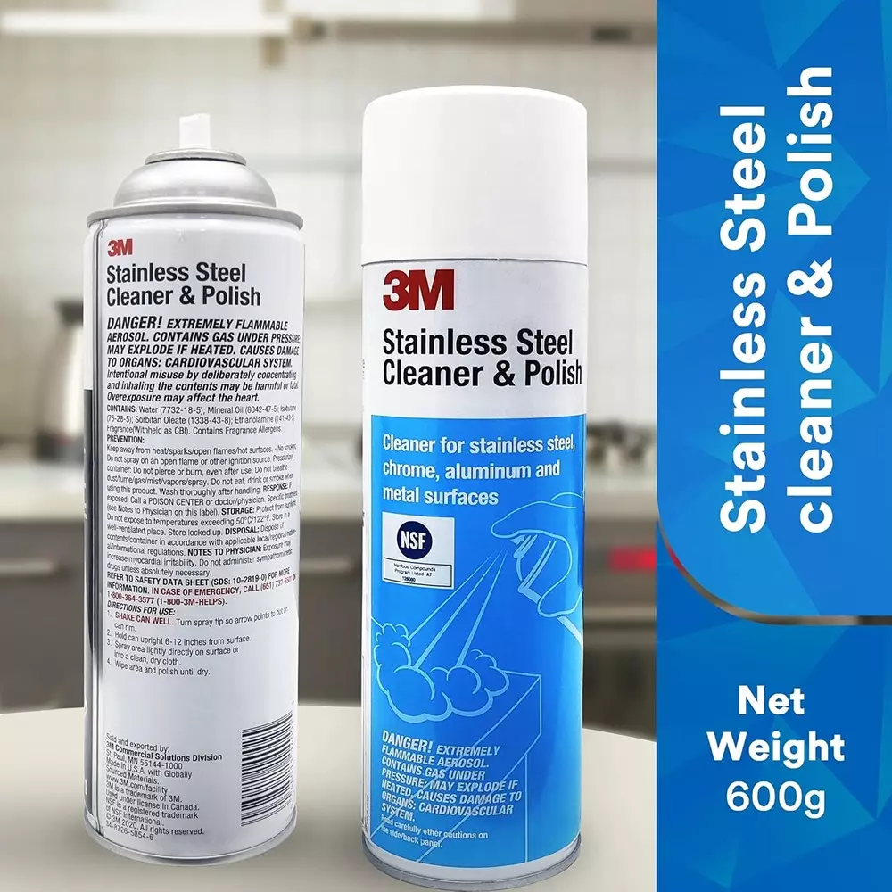 3M Stainless Steel Cleaner & Polish 621 ml Aerosol Form Citrus