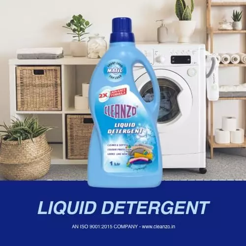 Cleanzo UltraWash Liquid Detergent 1 L Grapefruit Fragrance For Top Load & Front Load Washing Machines