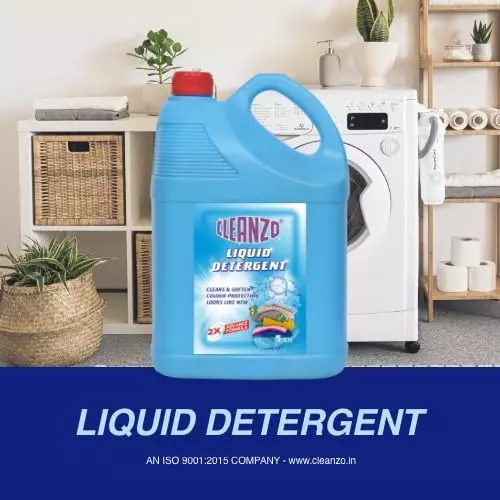 Cleanzo Liquid Detergent 5 L Detergent Fragrance For Top & Front Load Washing Machines