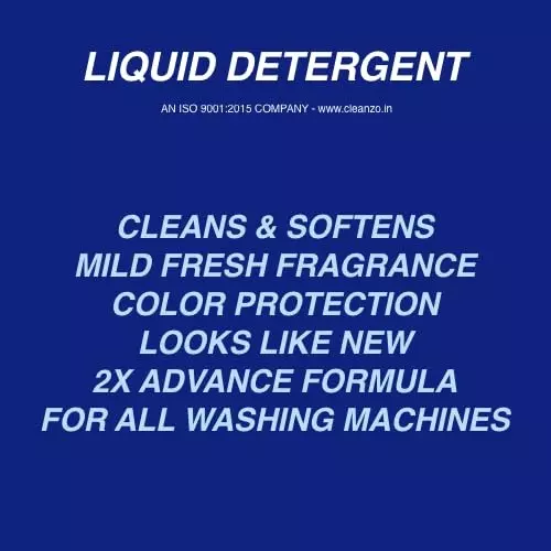 Cleanzo Liquid Detergent 5 L Detergent Fragrance For Top & Front Load Washing Machines