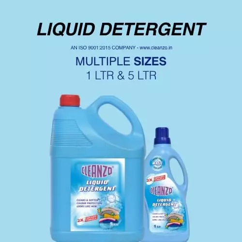 Cleanzo Liquid Detergent 5 L Detergent Fragrance For Top & Front Load Washing Machines