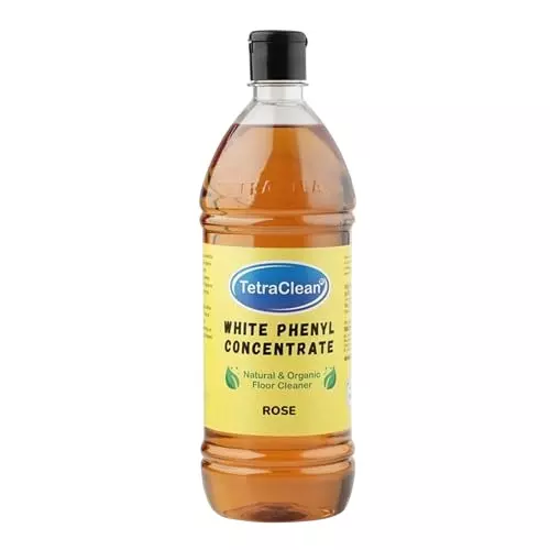 TetraClean Phenyl Concentrate Disinfectant and Washroom Floor Stain Remover 1 L Rose Scent Acid Free Biodegradable
