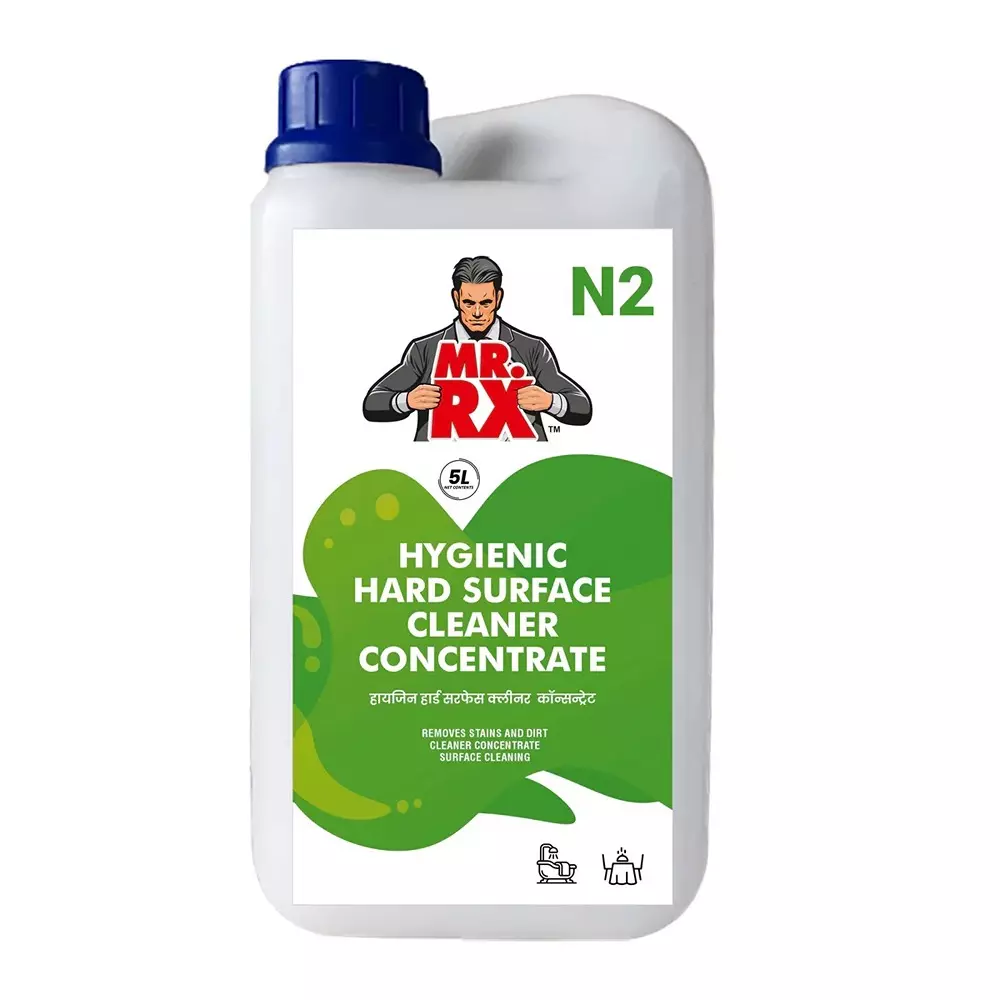 Mr. RX N2 Hygienic Hard Surface Concentrate Cleaner 5 L Can Liquid Aroma for TV Cabinet, Glass & Photo Frame