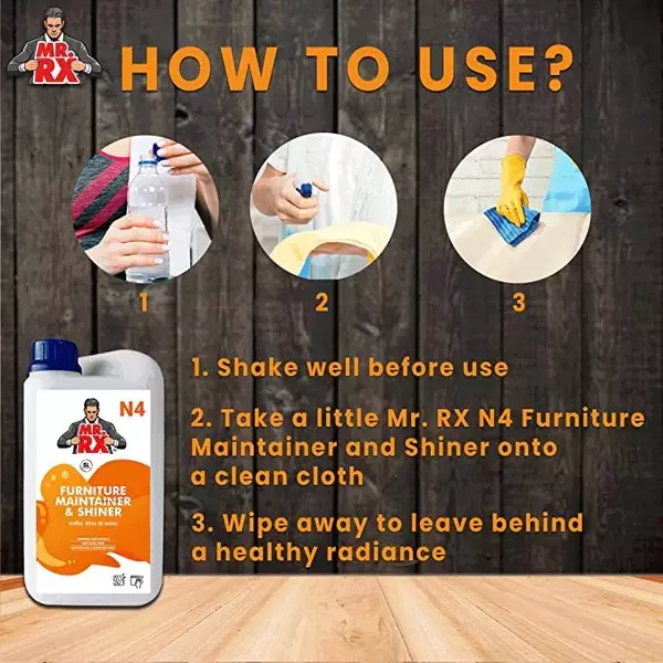 Mr. RX N4 Furniture Maintainer & Shiner 5 L Can Liquid Fresh for Wooden Cabinet, Chair, Table