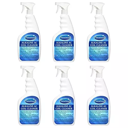 TetraClean Alkaline-Based AC Coil Cleaner 500 ml Unscented High Foaming, Residue Free for Aluminum & Copper Coils
