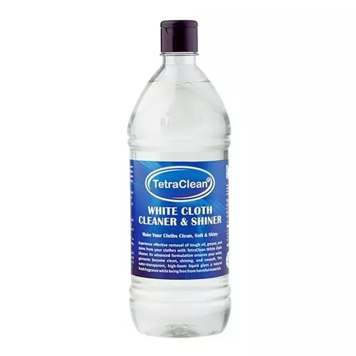 TetraClean White Cloth Cleaner Liquid Detergent 1 L Chemical Free Natural for Cloth