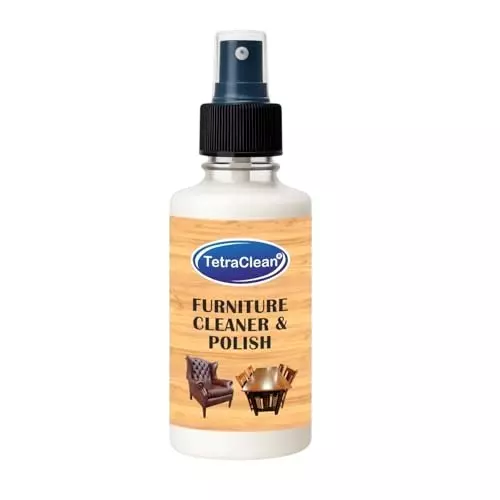 TetraClean Furniture Cleaner & Polish Spray 250 ml Fresh Scent pH Neutral Eco-Friendly for Wood, Leather, Laminates, Metal