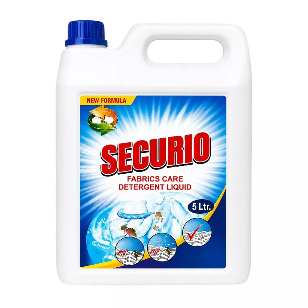 Securio Liquid Detergent 5 L for Top Load & Front Load Washing Machines