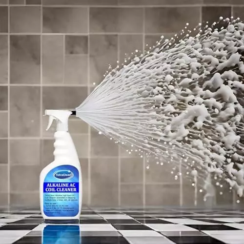 TetraClean Alkaline-Based AC Coil Cleaner 500 ml Unscented High Foaming, Residue Free for Aluminum & Copper Coils (Pack of 12)