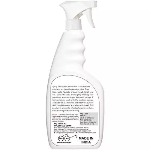 TetraClean Hard Water Stain Lime, Rust, Calcium Remover 500 ml Fragrance Free