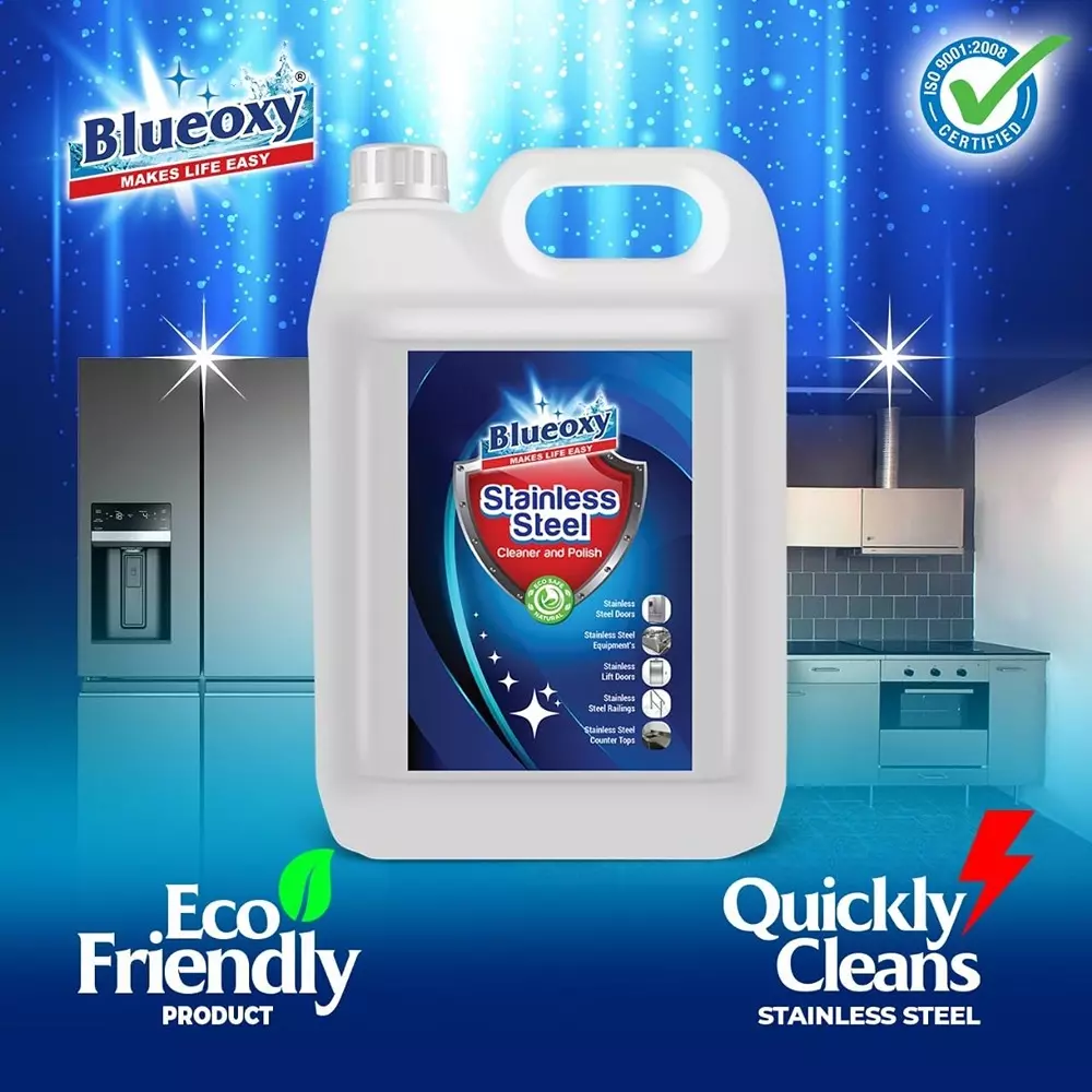 BLUEOXY Inox Cleaner & Polish 5 L Capacity Unscented For Stainless Steel Products