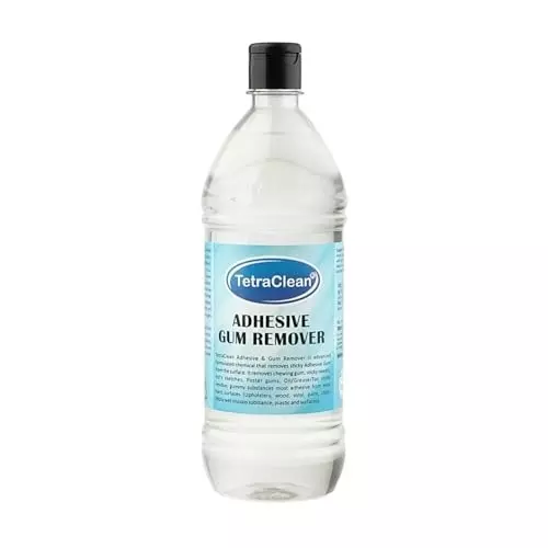TetraClean Adhesive and Gum / Stain Remover 1 L Unscented All Skin Fragrance Free for Clothes, Carpet, Wall, Utensils, etc.