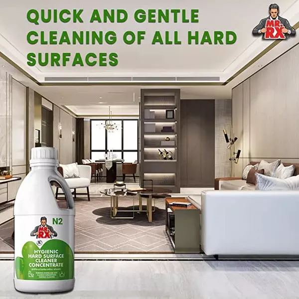 Mr. RX N2 Hygienic Hard Surface Concentrate Cleaner 1 L Bottle Liquid Aroma for TV Cabinet, Glass & Photo Frame