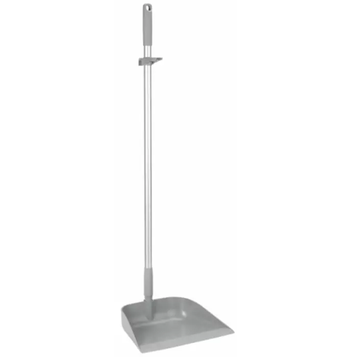 VIKAN Dust Pan Polypropylene Grey with Anodised Aluminium Handle for Cleaning, 566288