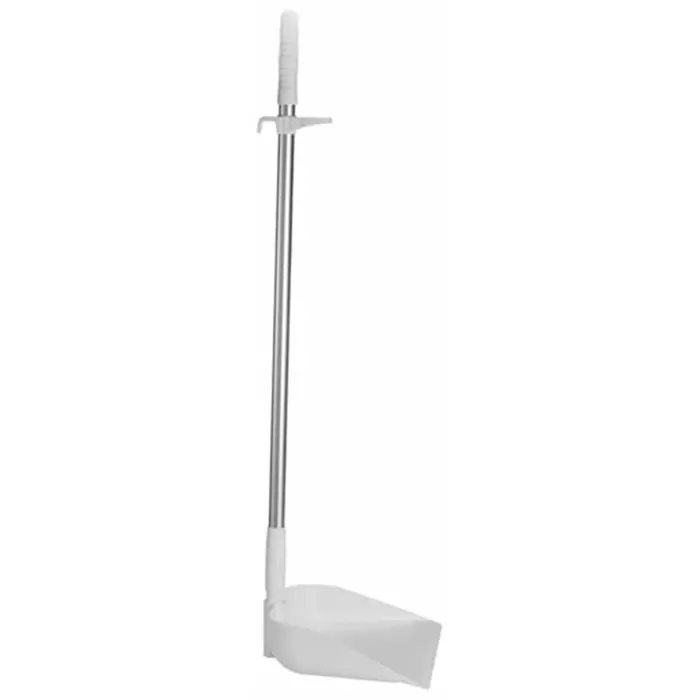 VIKAN Dust Pan Polypropylene White with Anodised Aluminium Handle for Cleaning, 56625