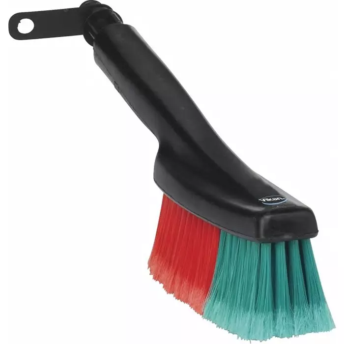 VIKAN Scrubbing Brush Polyester Soft 50 mm Bristle Length Black, 525452