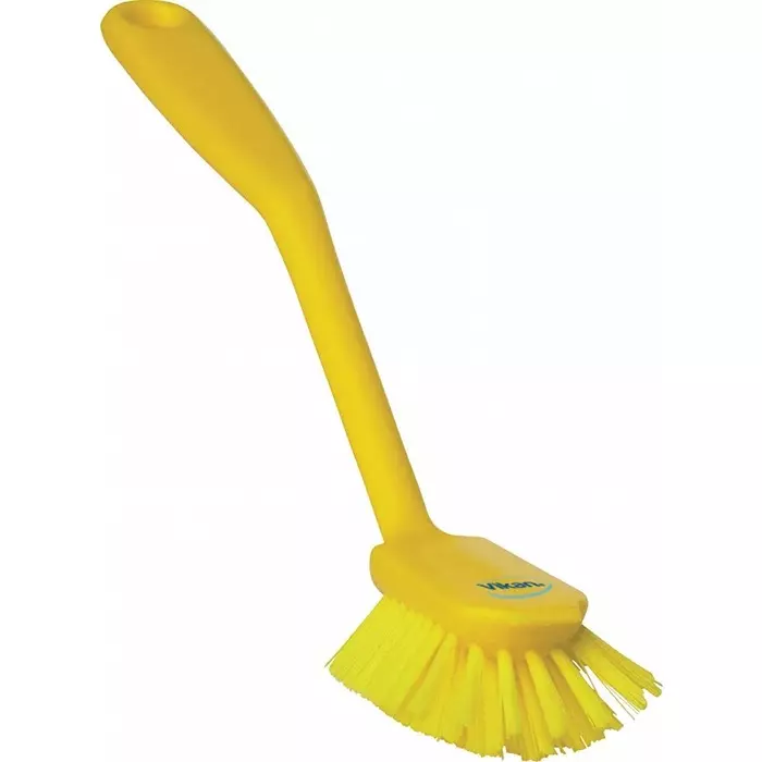 VIKAN Scrubbing Brush PET Medium 23 mm Bristle Length Yellow, 42376