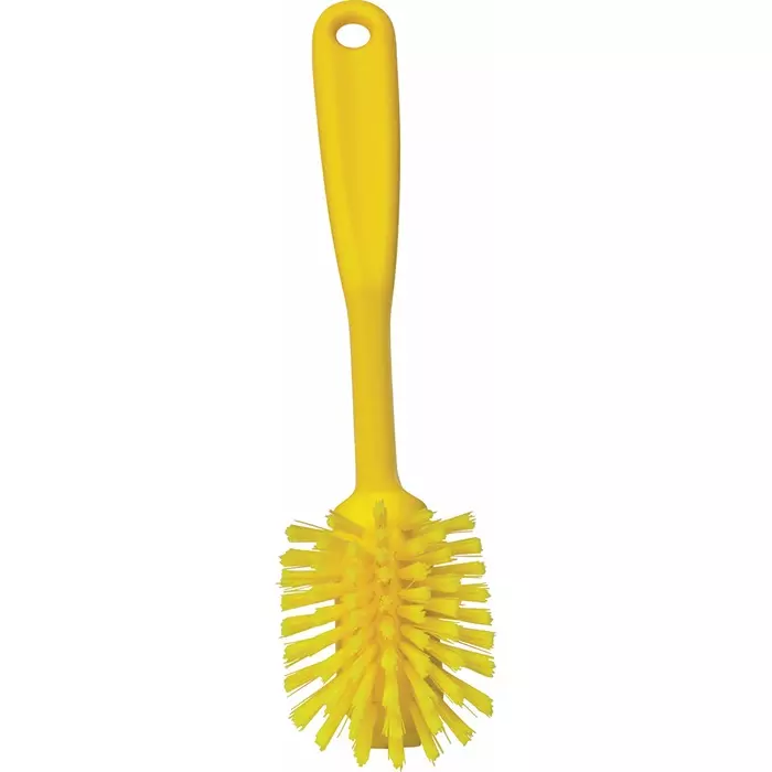 VIKAN Scrubbing Brush PET Medium 23 mm Bristle Length Yellow, 42376