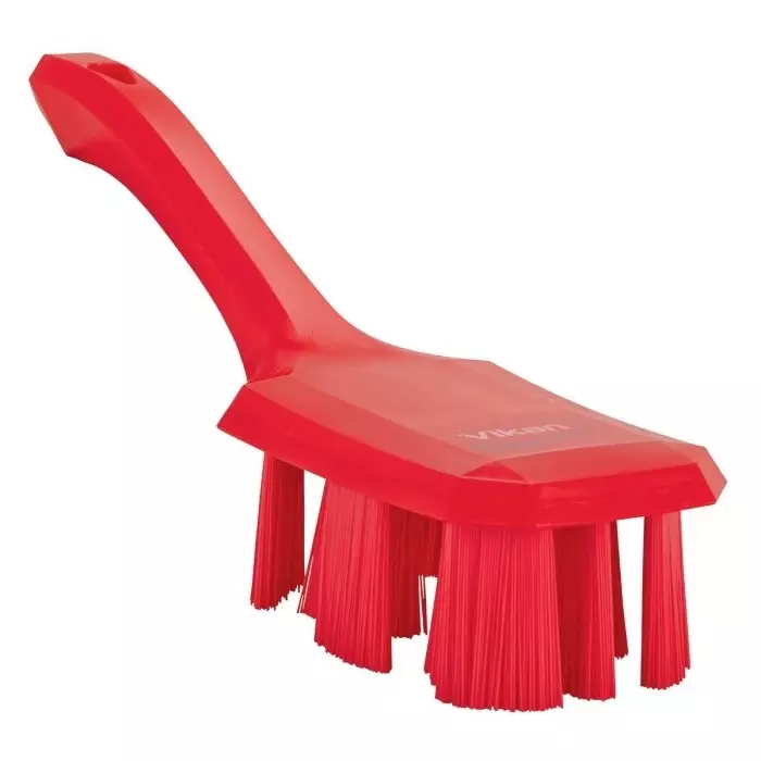 VIKAN Scrubbing Brush PET Hard 37 mm Bristle Length Red, 41794