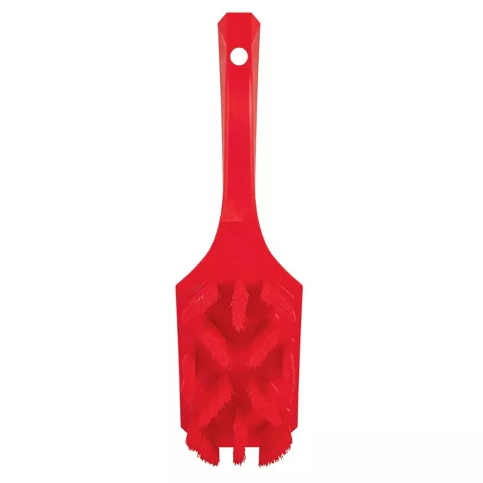 VIKAN Scrubbing Brush PET Hard 37 mm Bristle Length Red, 41794