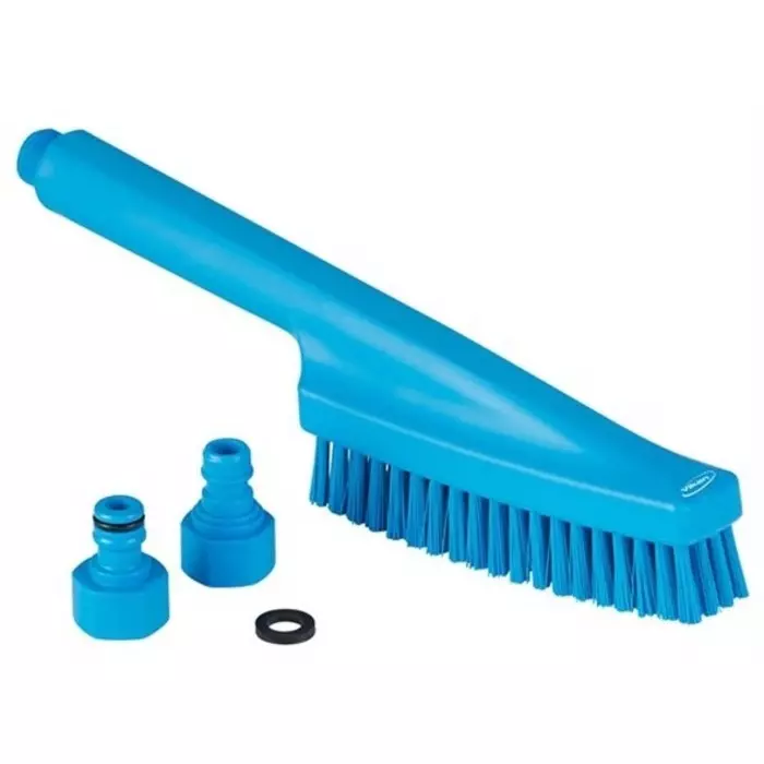 VIKAN Hand Brush Hard Polyester, Polypropylene & Stainless Steel Bristles Blue 25 mm, 70573