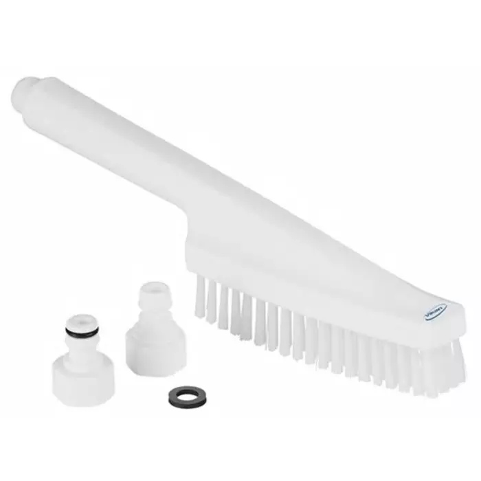 VIKAN Hand Brush Hard Polyester, Polypropylene & Stainless Steel Bristles White 25 mm, 70575