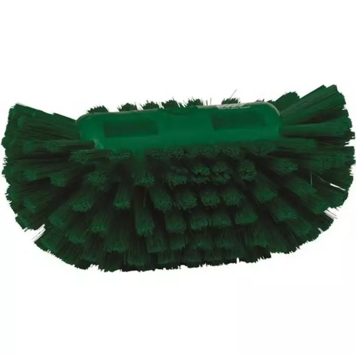 VIKAN Scrub Brush Medium Polyester, Polypropylene & Stainless Steel 40 mm Bristle Green, 70392