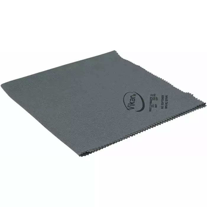 VIKAN Microfibre Lustre cloth Grey 400x400 mm Wet/Dry Use for General Cleaning, 691540 (Pack of 5 Pcs)