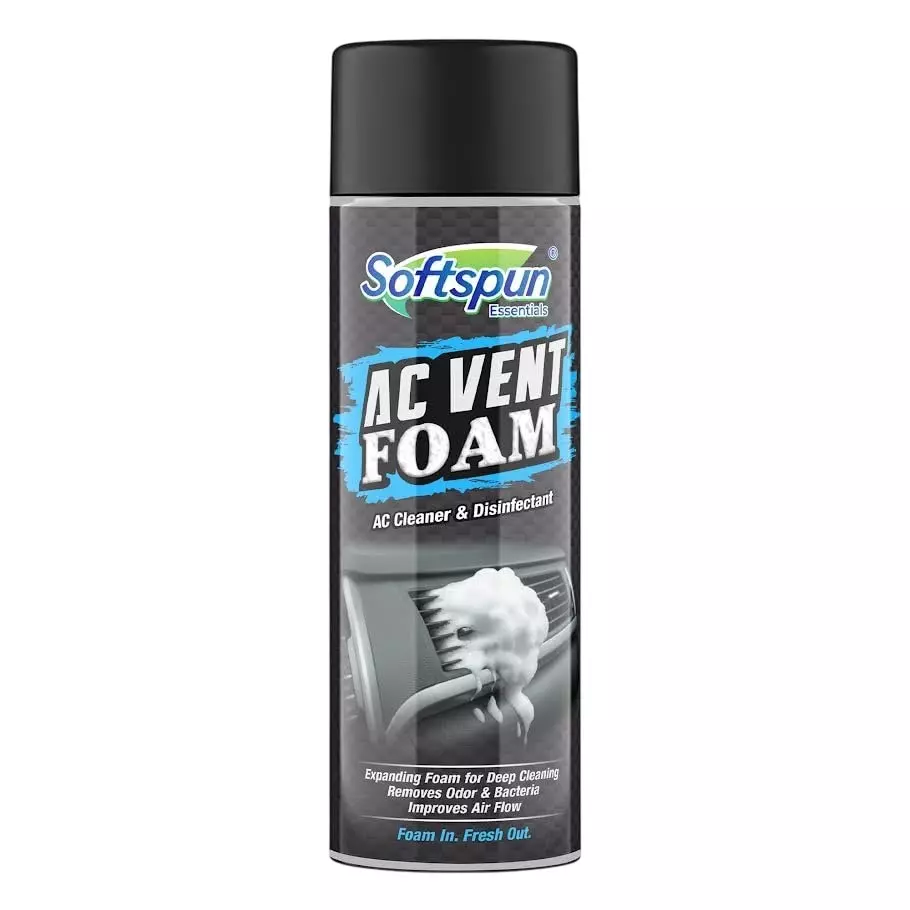 softspun Essentials AC Vent Foam 500 ml Citrus Scent Non-Toxic For Car AC Vents & Air Ducts, AC500-FM