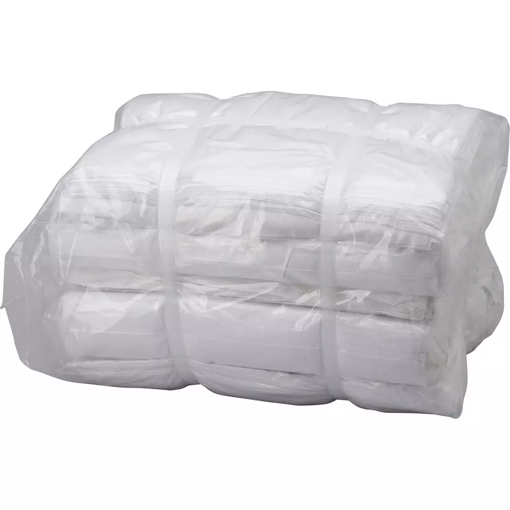 MonotaRO White Sheet Cloth, Flat Stack Type, Standard Size, Used Fabric, 45314695 (Bag of 5 Kg)