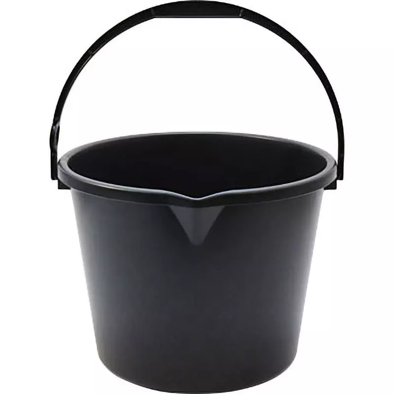 MonotaRO Bucket Recycled Material With Spout Black 10 L Capacity, 68901297
