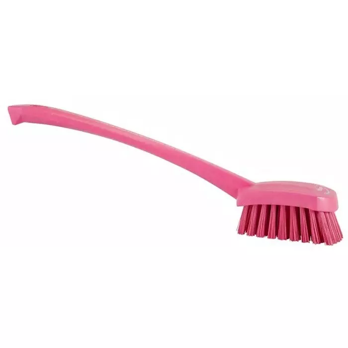 VIKAN Scrubbing Brush PET Hard 36 mm Bristle Length Pink, 41861