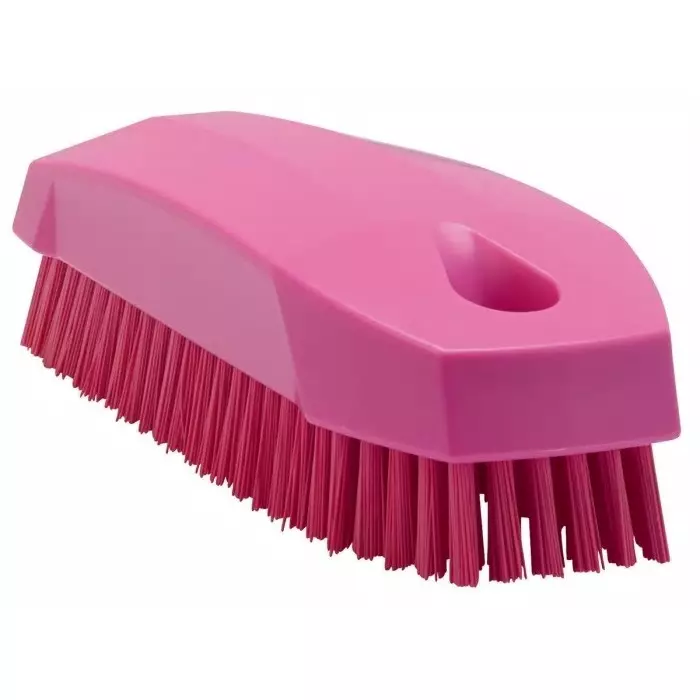 VIKAN Scrubbing Brush PET Hard 17 mm Bristle Length Pink, 64401