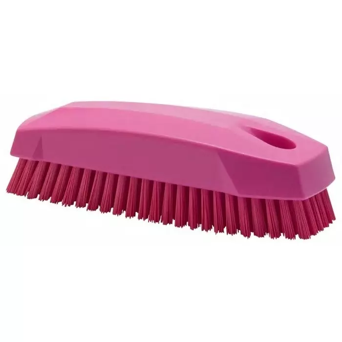 VIKAN Scrubbing Brush PET Hard 17 mm Bristle Length Pink, 64401