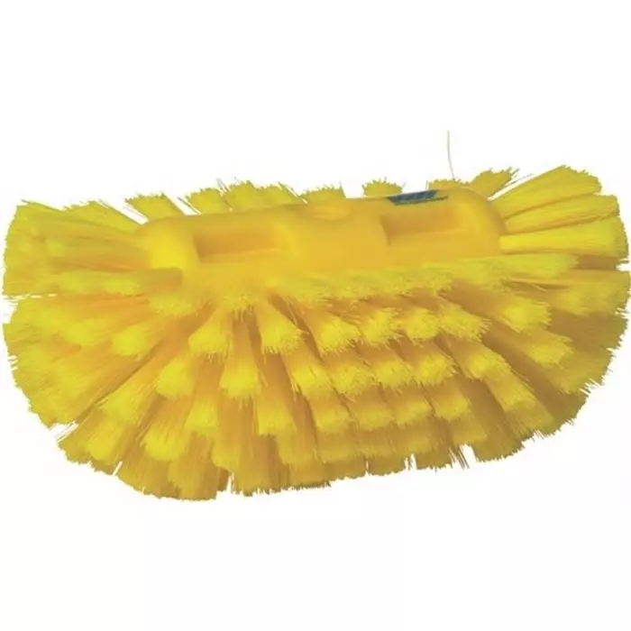 VIKAN Scrub Brush Medium Polyester, Polypropylene & Stainless Steel 40 mm Bristle Yellow, 70396