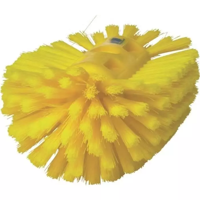 VIKAN Scrub Brush Medium Polyester, Polypropylene & Stainless Steel 40 mm Bristle Yellow, 70396