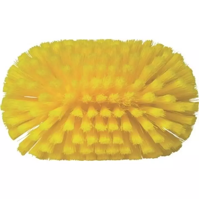 VIKAN Scrub Brush Medium Polyester, Polypropylene & Stainless Steel 40 mm Bristle Yellow, 70396