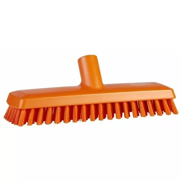 VIKAN Bristle Deck Brush Orange 24 mm Bristle Very Hard Polyester, Polypropylene, Stainless Steel Bristle, 70417