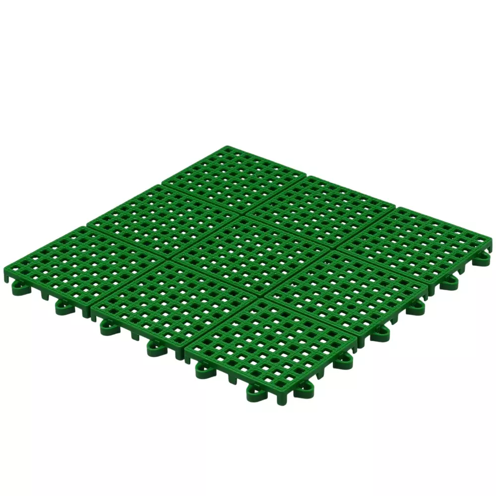 MonotaRO Joint Slats, Mesh Type Green, 13 mm High Polyethylene 300x300x13 mm, 36210015 (Pack of 40 Pcs)