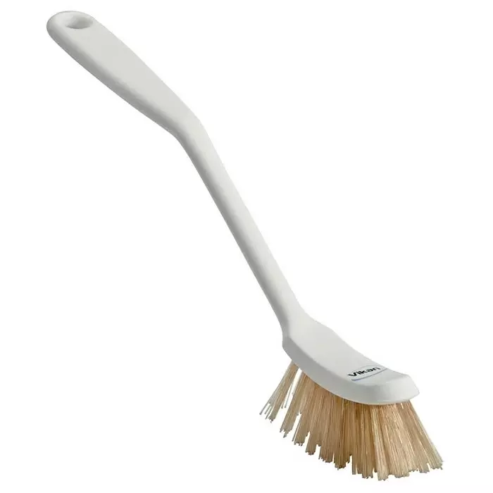 VIKAN Scrubbing Brush PET Hard 25 mm Bristle Length White, 42885