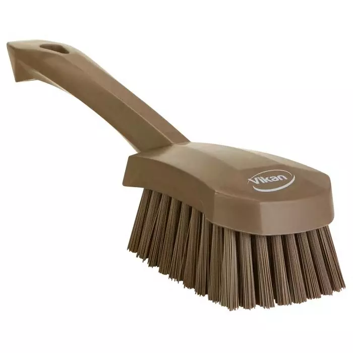 VIKAN Scrubbing Brush PET Hard 36 mm Bristle Length Brown, 419266